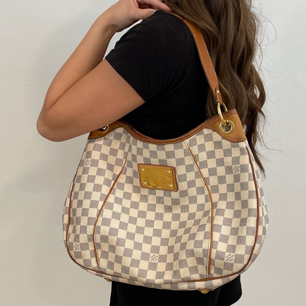 LOUIS VUITTON Damier Azur Galliera PM